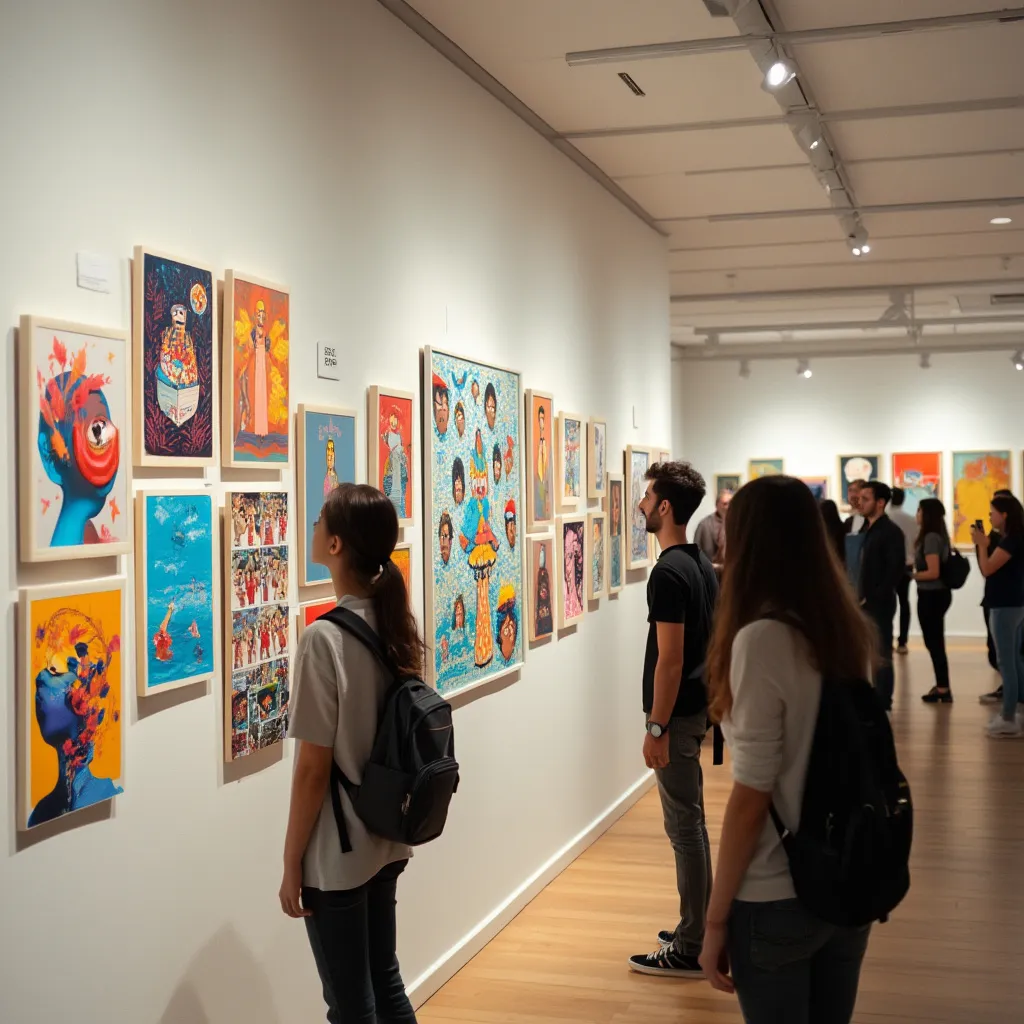 Exposición de trabajos finales de estudiantes.